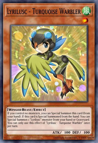 Lyrilusc - Turquoise Warbler Common LED8-EN044 Legendary Duelists Synchro Storm Yugioh card