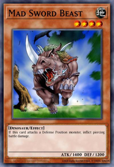 Mad Sword Beast Rare DB1-EN201 Dark Beginning 1 Yugioh card
