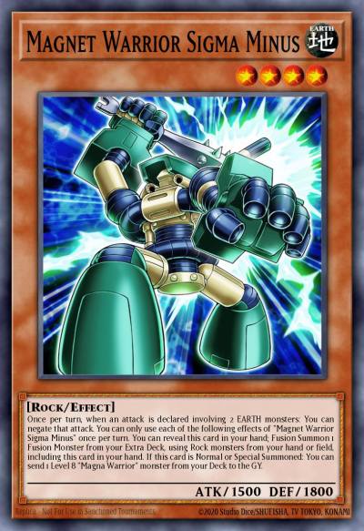 Magnet Warrior Sigma Minus Common BPRO-EN006 Burst Protocol Yugioh card