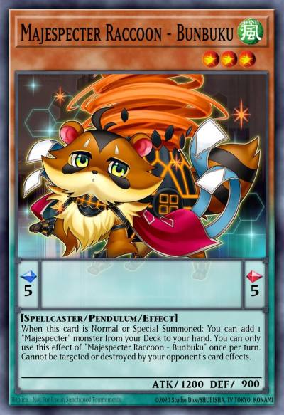Majespecter Raccoon - Bunbuku Ultra Rare MP16-EN126 2016 Mega-Tin Mega Pack Yugioh card
