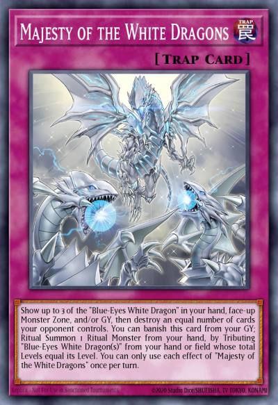 Majesty of the White Dragons Super Rare SDWD-EN027 Structure Deck Blue-Eyes White Destiny Yugioh card