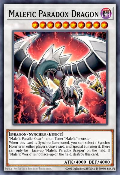 Malefic Paradox Dragon Secret Rare YMP1-EN007 Yu-Gi-Oh! 3D Bonds Beyond Time Movie Pack Yugioh card