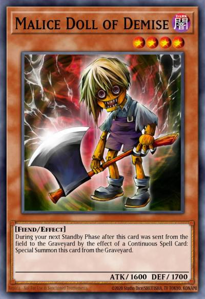 Malice Doll of Demise Common DR3-EN018 Dark Revelation Volume 3 Yugioh card