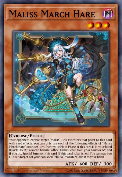 Maliss March Hare Quarter Century Secret Rare ALIN-EN023 Alliance Insight Yugioh card