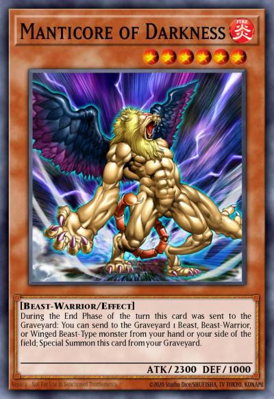 Manticore of Darkness Rare CP03-EN008 Champion Pack Game Three Yugioh card
