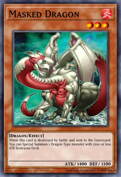 Masked Dragon Common DR3-EN026 Dark Revelation Volume 3 Yugioh card