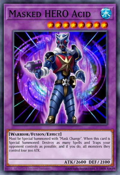 Masked HERO Acid Secret Rare PRC1-EN018 Premium Collection Tin Yugioh card