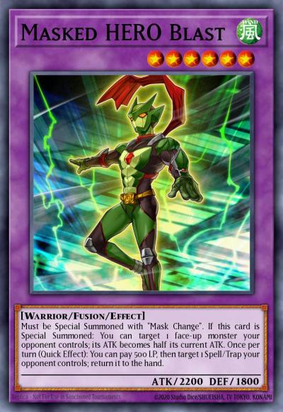 Masked HERO Blast Super Rare RATE-ENSE2 Raging Tempest Special Edition Yugioh card