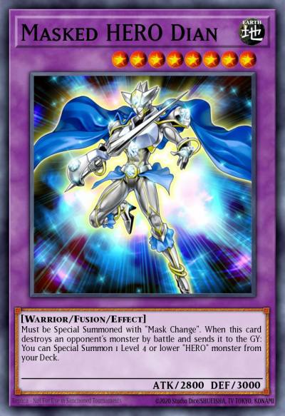 Masked HERO Dian Secret Rare PRC1-EN019 Premium Collection Tin Yugioh card