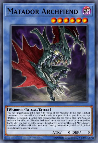 Matador Archfiend Super Rare MZMU-EN022 Maze of Muertos Yugioh card