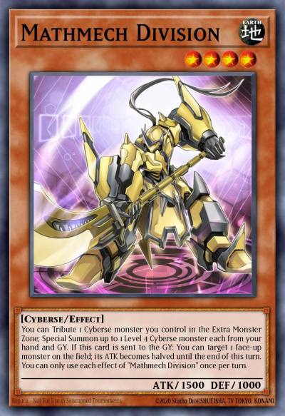 Mathmech Division Super Rare MYFI-EN006 Mystic Fighters Yugioh card