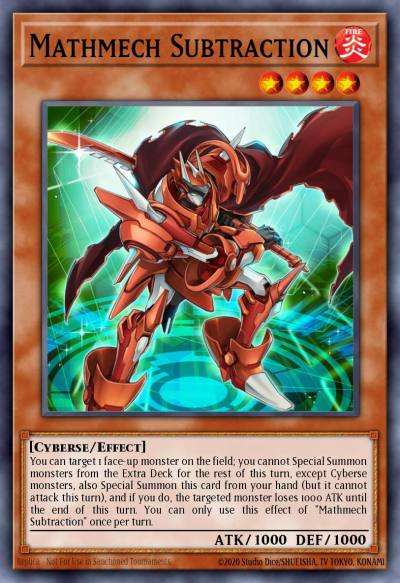 Mathmech Subtraction Super Rare MYFI-EN004 Mystic Fighters Yugioh card