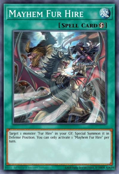 Mayhem Fur Hire Common MP19-EN255 2019 Gold Sarcophagus Tin Mega Pack Yugioh card