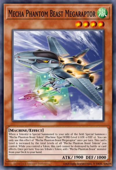 Mecha Phantom Beast Megaraptor Super Rare MP14-EN007 2014 Mega-Tin Mega Pack Yugioh card