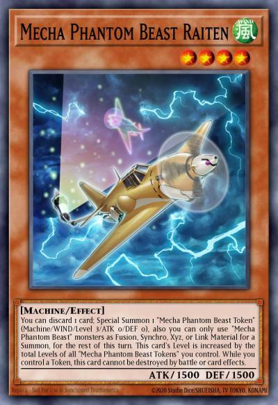 Mecha Phantom Beast Raiten Common MP18-EN119 2018 Mega-Tin Mega Pack Yugioh card