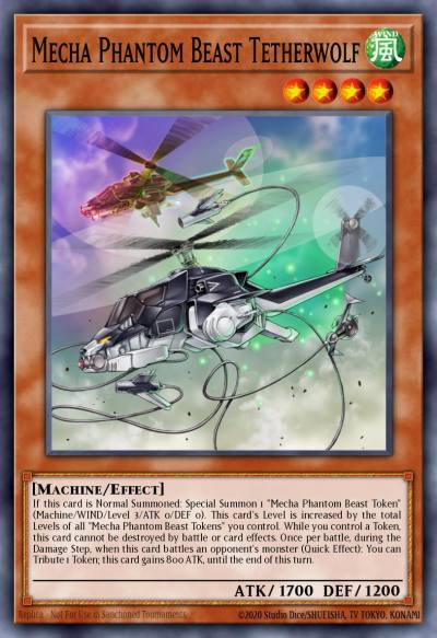 Mecha Phantom Beast Tetherwolf Rare MP14-EN008 2014 Mega-Tin Mega Pack Yugioh card