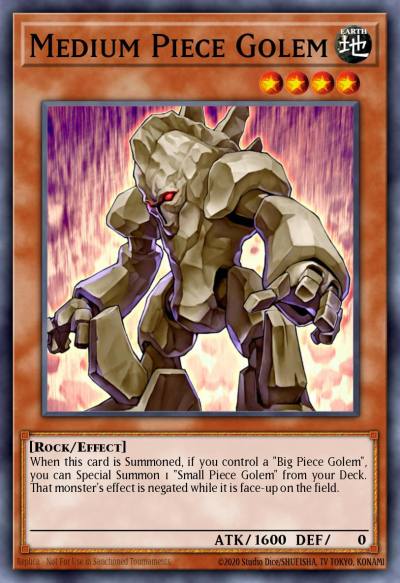Medium Piece Golem Common TDGS-EN007 The Duelist Genesis Yugioh card