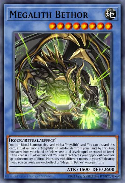 Megalith Bethor Common IGAS-EN039 Ignition Assault Yugioh card