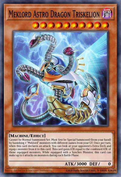 Meklord Astro Dragon Triskelion Ultra Rare LED7-EN016 Legendary Duelists Rage of Ra Yugioh card