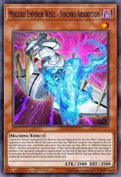 Meklord Emperor Wisel - Synchro Absorption Super Rare LED7-EN017 Legendary Duelists Rage of Ra Yugioh card