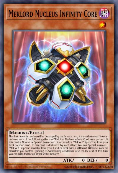 Meklord Nucleus Infinity Core Super Rare LED7-EN018 Legendary Duelists Rage of Ra Yugioh card