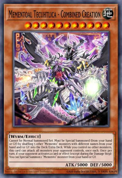 Mementoal Tecuhtlica - Combined Creation Collector's Rare VASM-EN001 Valiant Smashers Yugioh card