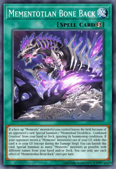 Mementotlan Bone Back Rare VASM-EN010 Valiant Smashers Yugioh card