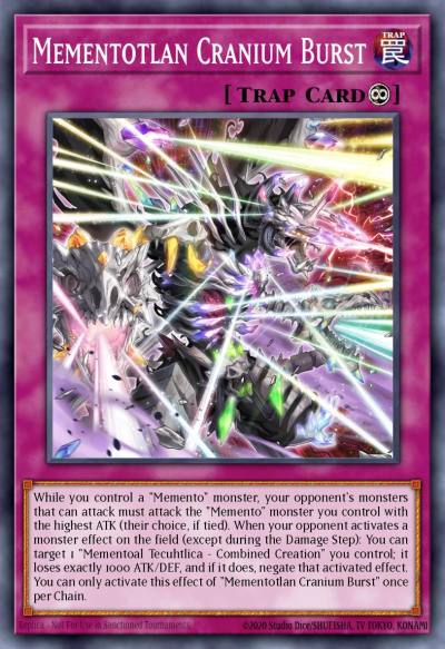 Mementotlan Cranium Burst Rare VASM-EN012 Valiant Smashers Yugioh card
