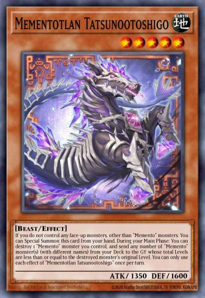 Mementotlan Tatsunootoshigo Ultra Rare MP25-EN294 2025 Mega-Pack Tin Yugioh card
