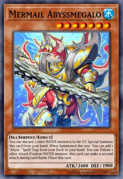 Mermail Abyssmegalo Secret Rare ABYR-EN020 Abyss Rising Yugioh card