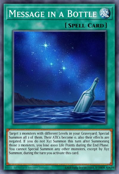 Message in a Bottle Super Rare ZTIN-EN015 Zexal Collection Tin Yugioh card