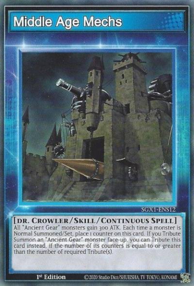 Middle Age Mechs (Skill Card) Common SGX1-ENS12 Speed Duel GX Duel Academy Box Yugioh card