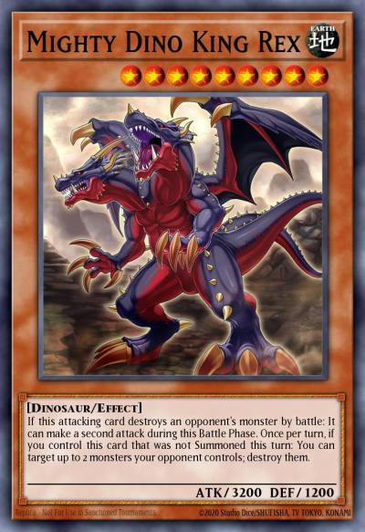 Mighty Dino King Rex Ultra Rare MP24-EN209 25th Anniversary Tin Dueling Mirrors Yugioh card