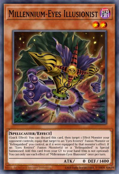 Millennium-Eyes Illusionist Ultra Rare LED2-EN001 Legendary Duelists Ancient Millennium Yugioh card