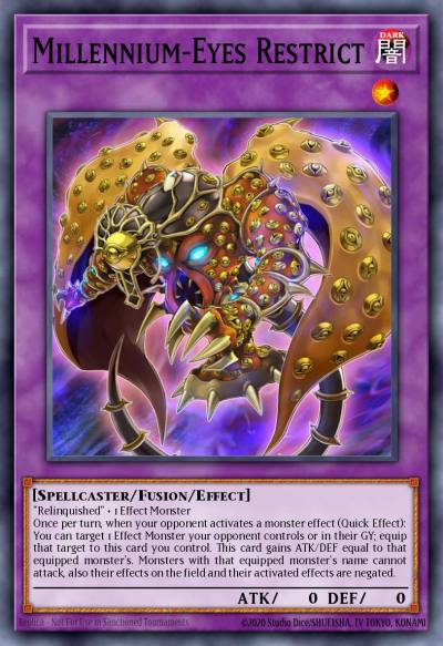 Millennium-Eyes Restrict Rare JUSH-EN047 Justice Hunters Yugioh card