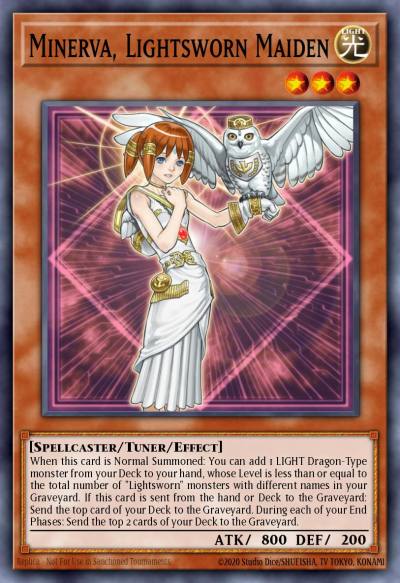 Minerva Lightsworn Maiden Super Rare SDLI-EN002 Realm of Light Structure Deck Yugioh card
