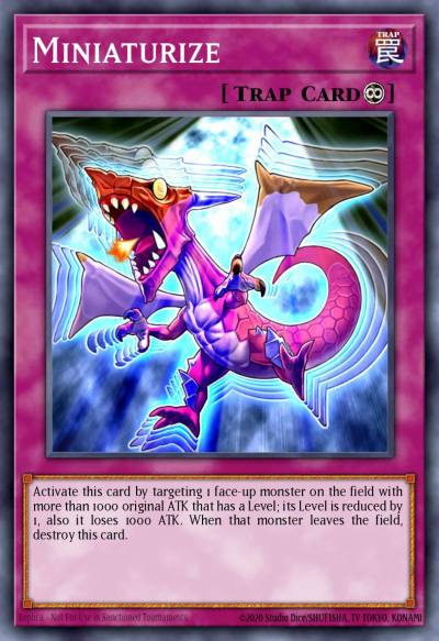 Miniaturize Common BP02-EN195 Battle Pack 2 War of the Giants Yugioh card
