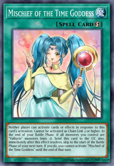 Mischief of the Time Goddess Secret Rare SHVA-EN007 Shadows in Valhalla Yugioh card