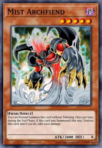 Mist Archfiend Secret Rare FOTB-EN064 Force of the Breaker Yugioh card