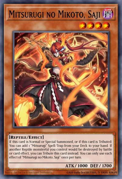 Mitsurugi no Mikoto Saji Super Rare OP29-EN006 OTS Tournament Pack 29 Yugioh card