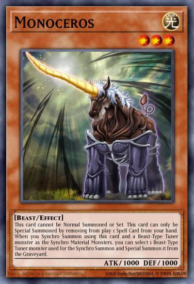Monoceros Common DREV-EN010 Duelist Revolution Yugioh card