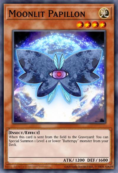 Moonlit Papillon Common GAOV-EN014 Galactic Overlord Yugioh card