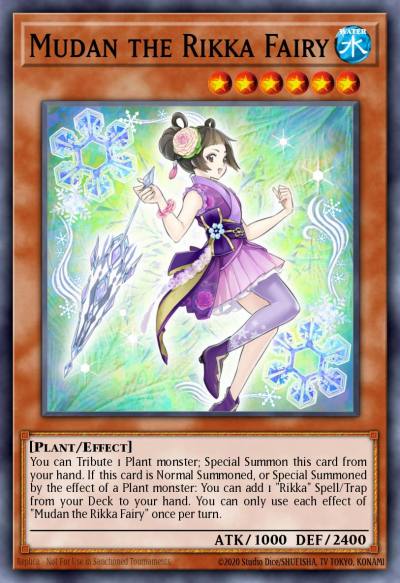 Mudan the Rikka Fairy Rare MAZE-EN048 Maze of Memories Yugioh card