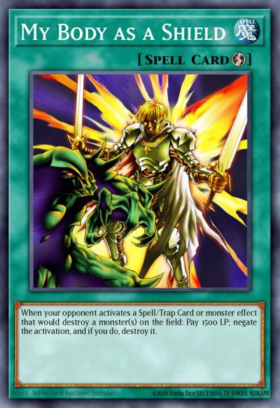 My Body as a Shield Common CP01-EN015 Champion Pack Game One Yugioh card