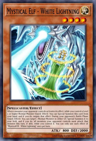 Mystical Elf - White Lightning Secret Rare LDS3-EN135 Legendary Duelists Season 3 Yugioh card