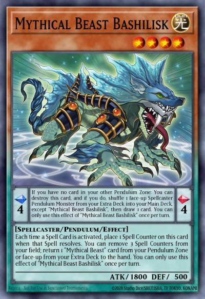 Mythical Beast Bashilisk Rare EXFO-EN025 Extreme Force Yugioh card
