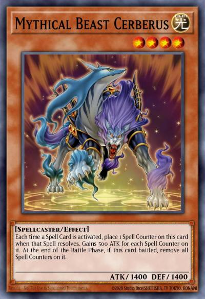 Mythical Beast Cerberus Common BP02-EN042 Battle Pack 2 War of the Giants Yugioh card