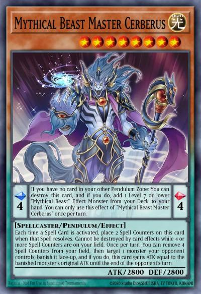 Mythical Beast Master Cerberus Secret Rare MP18-EN185 2018 Mega-Tin Mega Pack Yugioh card