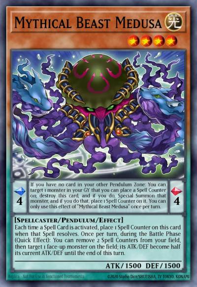 Mythical Beast Medusa Super Rare EXFO-EN024 Extreme Force Yugioh card
