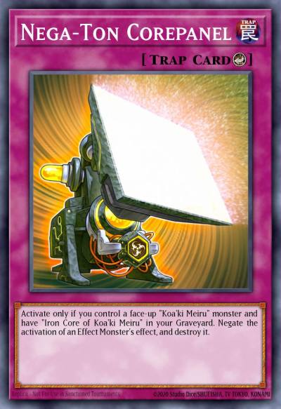 Nega-Ton Corepanel Rare SOVR-EN074 Stardust Overdrive Yugioh card